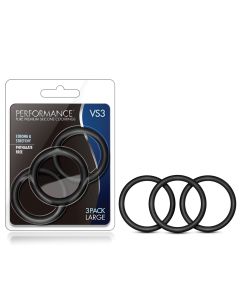 Blush Performance VS3 Pure Premium Silicone Cockrings Large - Black